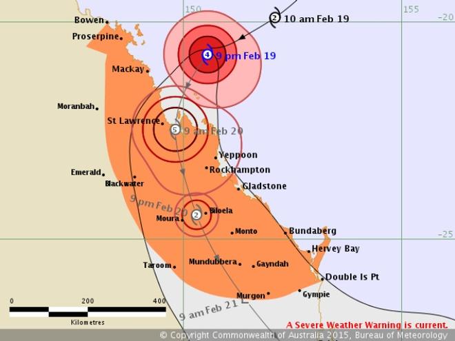 The forecast path shown above is the Bureau's best estimate of the cyclone's future movement and intensity - Australian Government Bureau of Meteorology © Australian Government Bureau of Meteorology http://www.bom.gov.au/